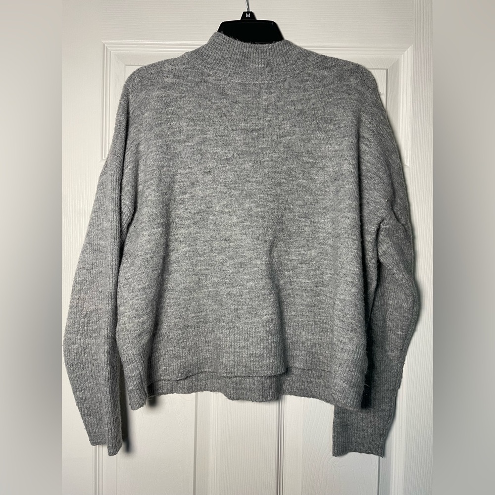 Time and Tru Gray Cowl Neck Sweater